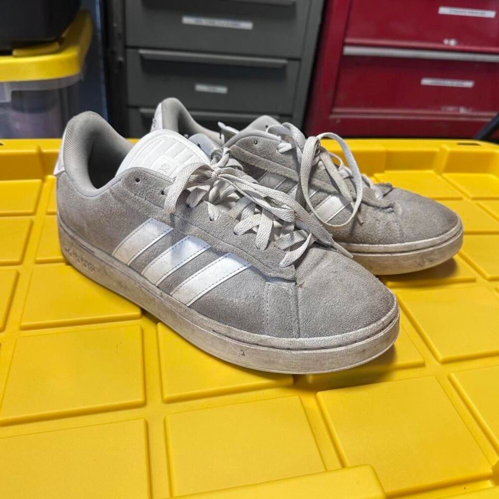 Adidas Men's Grey and White Trainers